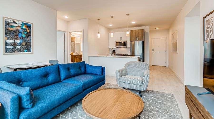 Sentral Michigan Avenue Aparthotel Chicago Rom bilde Interior of a typical apartment
