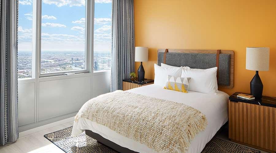Sentral Michigan Avenue Aparthotel Chicago Rom bilde A bedroom at the hotel