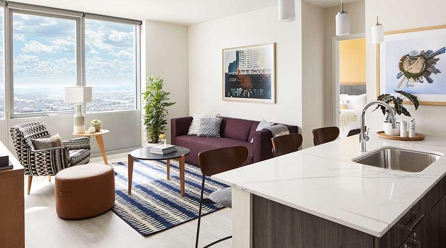 Sentral Michigan Avenue Aparthotel Chicago Rom bilde Interior of a typical apartment