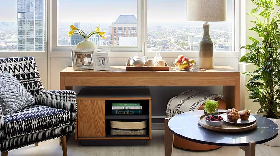 Sentral Michigan Avenue Aparthotel Chicago Rom bilde A console table