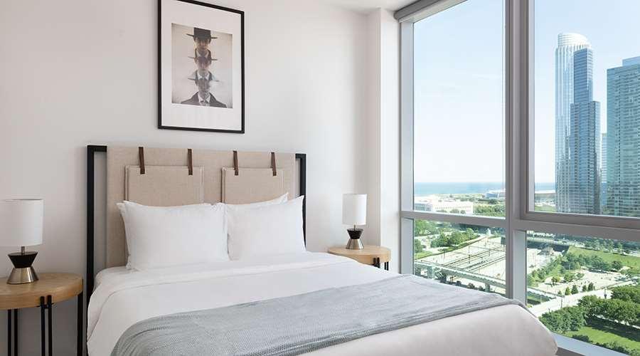 Sentral Michigan Avenue Aparthotel Chicago Rom bilde Bedroom