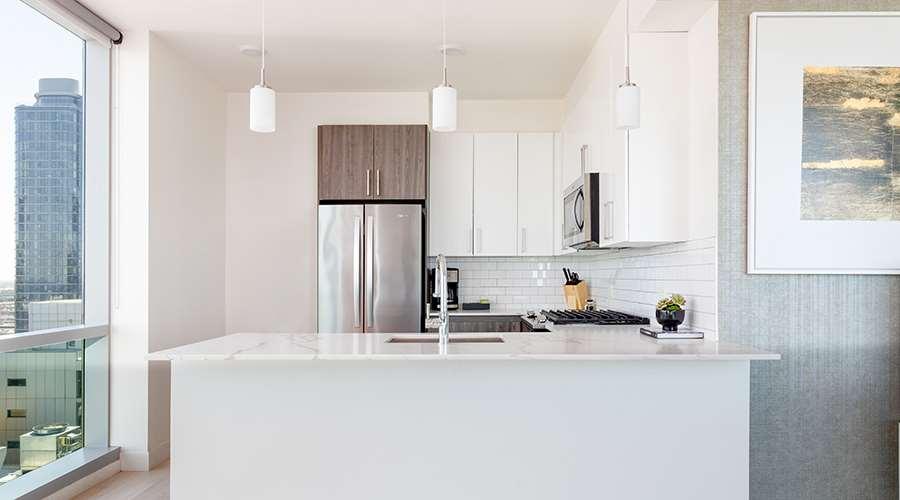 Sentral Michigan Avenue Aparthotel Chicago Eksteriør bilde A kitchen in a typical apartment